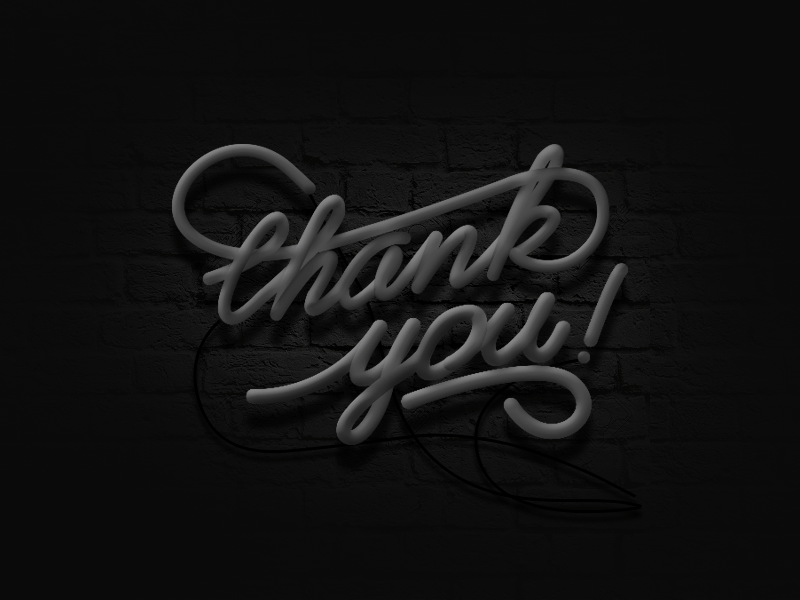 Thank you: Flickering Effect 3d animated design gif light thank typography visual you