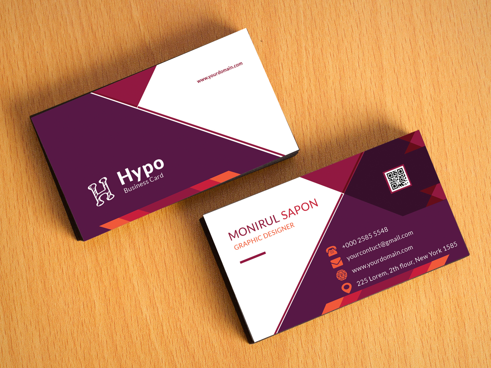 Business Card by Monirul Sapon on Dribbble