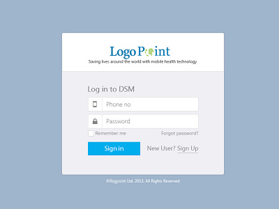 Application Login Screen ipad responsive tablet