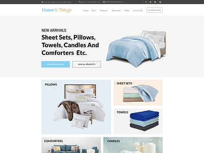 Home & Things Ecommerce Website Design with Figma branding graphic design logo ui