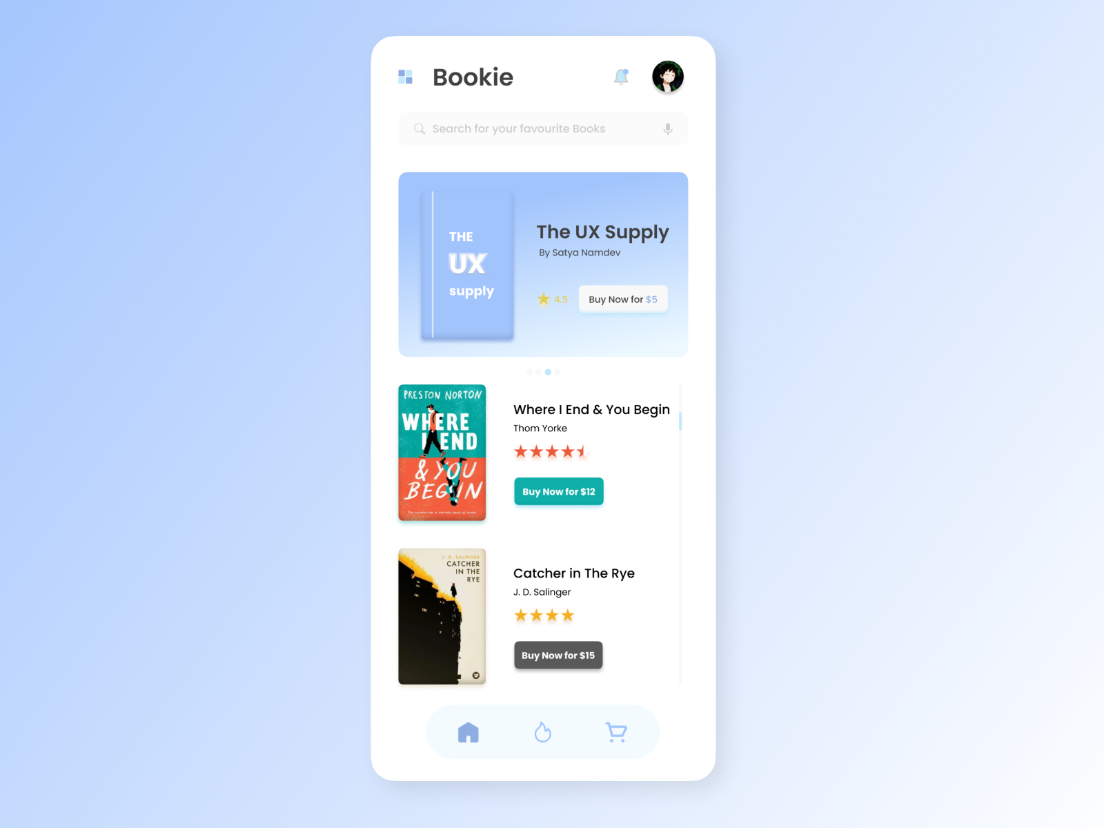 Ebook Store (Bookie App UI) by Varun on Dribbble