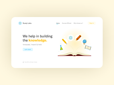 Study Labs clean clean design clean ui design illustration learning material materialdesign minimal minimalist study studying ui uidesign web website website concept website design websites