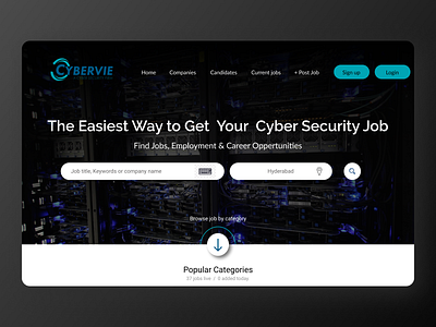 Cybervie Cyber Security Job Portal design trends donation figma minimalist neomorphism ui design ui ux design web design webapp design