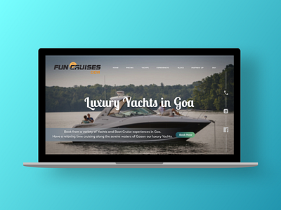 Redesign of Fun Cruises Goa Website application design trends figma photoshop redesign travel app ui design ui ux design webapp design