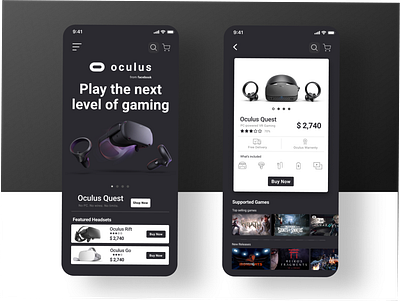 Oculus Application application design design trends figma minimalist mobile app mobile ui redesign ui design ui ux design