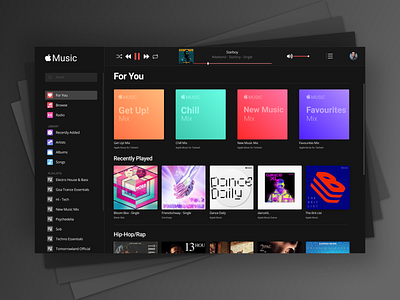 Apple Music WebApp apple apple design applemusic application branding design trends figma music music app music player redesign ui ui design ui ux design ux webapp design