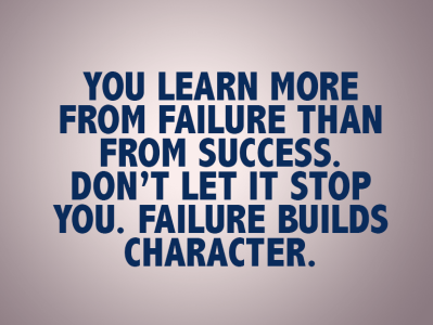 Learn from your failures - Inspiring quotation by Yodhas Stories on ...