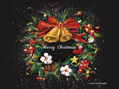 Christmas Eve🎄 christmas colorful design illustration mistletoe tree