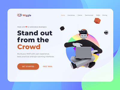 Wiggle - Landing Page Design