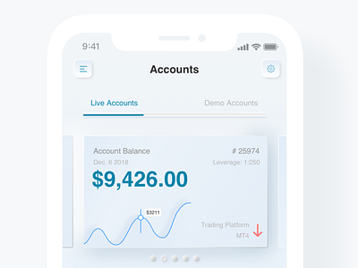 Skeuomorphic Financial App