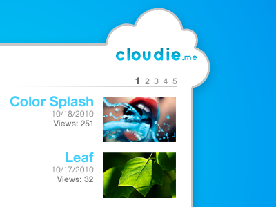 Cloudie 2 interface ui web
