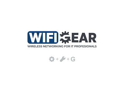 logo wifi gear branding company design icon logo vector wifi