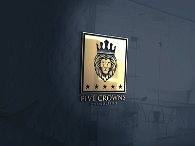 five crowns branding design logo vector