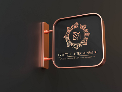 DM Events branding design icon illustration logo