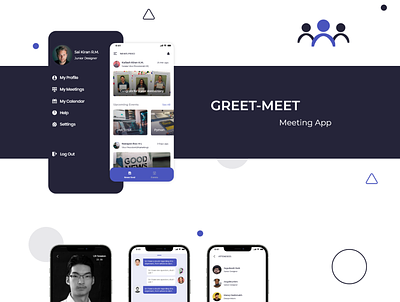 Greet-Meet (Meeting App) adobexd app design graphic design interaction meeting mobile ui uiix