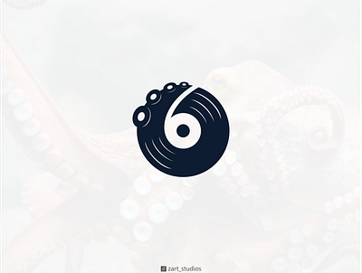 Octopus music branding design designs icon illustration logodesign simple simple design simple logo typography vector