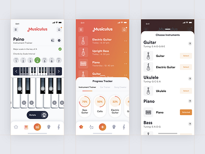 Musiculus Mobile & Web design