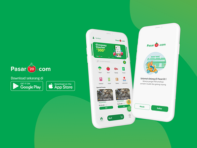 Pasar20com Apps app branding design illustration ui ux
