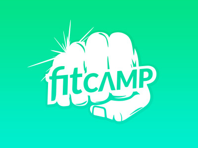 Fitcamp Logo brand camp fist fit fitness gym logo punch