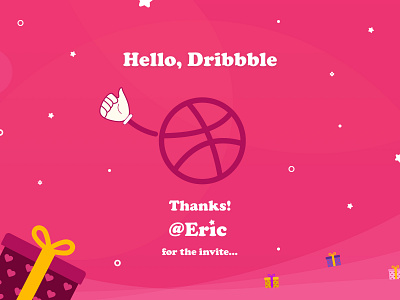 Dribbble Thanks For Invitation app design dribbble flat illustration invitation ui web