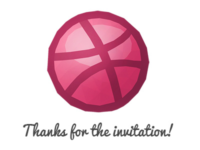 Dribbble debut design graphic invitation love low poly