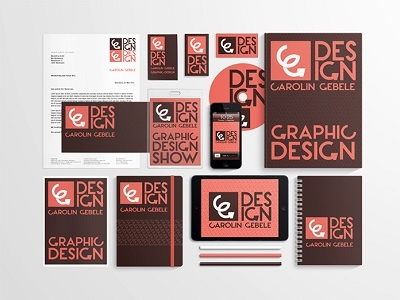 Selfbranding branding brown carolin ci coral corporate design gebele graphic identity self