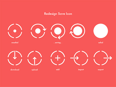 Redesign Save Icon Idea add donload export icon import redesign safed save saving unsafed upload