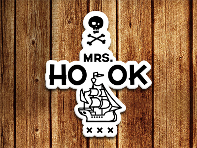 Mrs. Hook Sticker