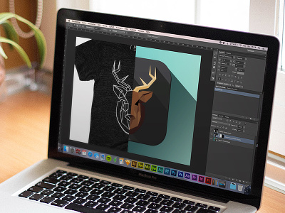 deer icon to screenprint shirt bureau christmas cotton deer icon low poly screenprint shirt style