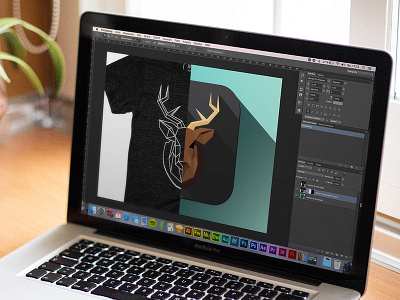 deer icon to screenprint shirt