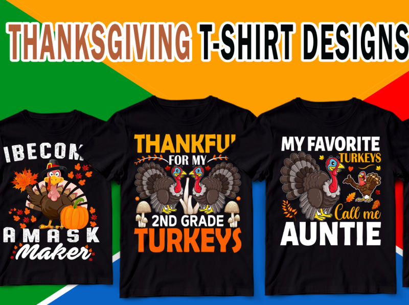 🦃Thanksgiving T-shirt Design Bundle 🦃 by Rohan bhuyan on Dribbble