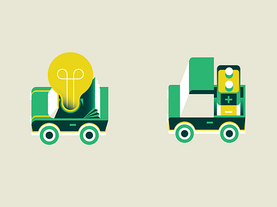 Icons [killed proposal] battery ecology editorial electric car goran gq green icon idea illustration nature