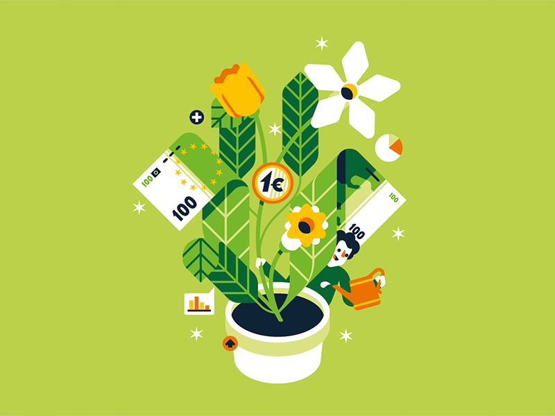 Il Sole 24 Ore financial economy investment money euro green plant flower leaf