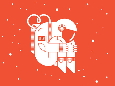The Cosmonaut goran illustration space stars cccp cosmonaut astro urss illville hotel