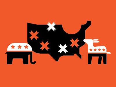 Election Race 2012 election race goran icons illustration marco romano usa wired