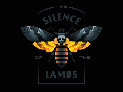 The Silence of the Lambs cannibal goran goranfactory hannibal illustration lamb lecter marco romano moth silence skull