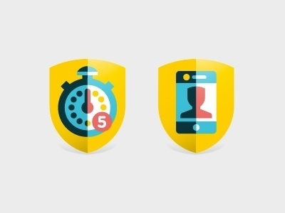 Badges app badges clock facebook game goran goran factory icon illustration marco romano social