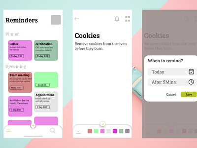 NOTES APP app design moblie app ui ux