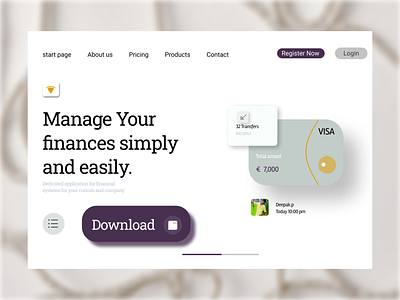 FINANCES LANDING PAGE