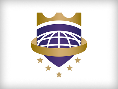 Leader WIP #1 badge crown global globe royal shield stars
