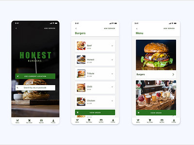 Honest Burger Concept App