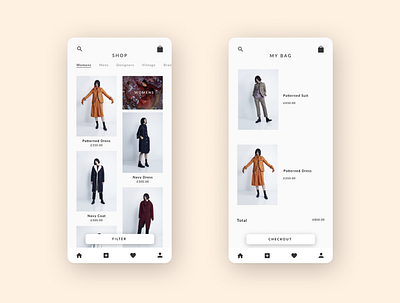Fashion Mobile App app application design ecommerce fashion ui ui design ux design