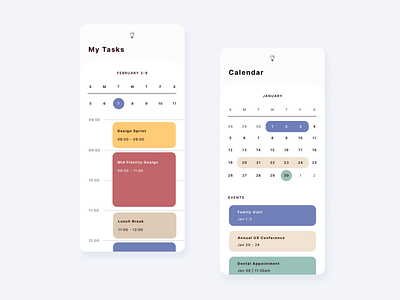 Calendar app application calendar calendar app calendar design calendar ui design mobile ui task task app ui ui design ux design