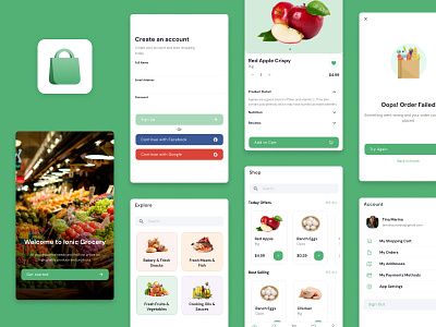 Ionic Grocery angular app app design grocery app ionic framework store app ui