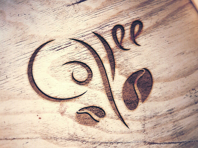 Coffe. Calligraphic Linear Logo