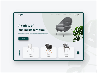 Modern Home Furnitures Shop adobe xd app design design furniture app furniture website shopping website ui ui design uidesign uiux website design