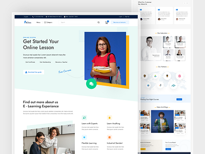 Online Education Platform adobe xd branding design education figma minimal online course ui design uiux visual design webpage