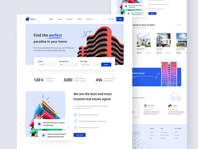 Hommy - Real estate Website design minimal ui ui design uidesign ux design website