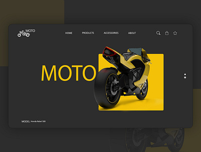 Motocyle Modern Shop Design adobe xd aftereffects app design design flat minimal ui ui deisgn ui design uidesign uiux website design