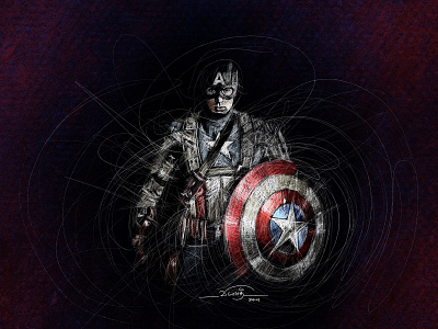 Captain America a6 artistsix captainamerica digitalart paarvaigalpaintings scribble scribbleart superhero vinothkumar